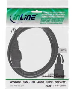 Alternative view of InLine® Netzkabelverlängerung, Warmgerätestecker gerade C15 auf Buchse gerade C14, 2,0m
