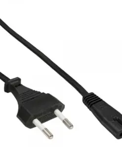 InLine® Netzkabel, Netzstecker auf Euro 8 C7 Stecker, 1m, schwarz