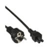InLine® Netzkabel für Notebook, 3pol Kupplung, schwarz, 5m, schwarz