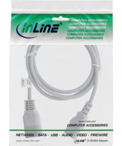 Alternative view of InLine® Kaltgeräteverlängerung, C13 auf C14, grau, 1,8m, grau