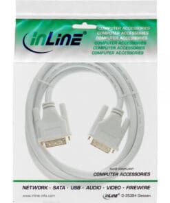 Alternative view of DVI-D Kabel, digital 24+1 Stecker / Stecker, Dual Link, weiß / gold, 3m, weiß