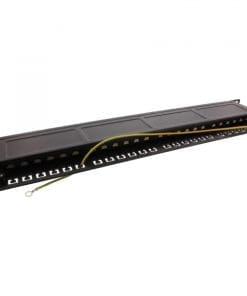 Alternative view of InLine® Patchfeld Cat.6A 24-fach, 48,26cm (19"), 0,5HE, schwarz RAL9005, schwarz