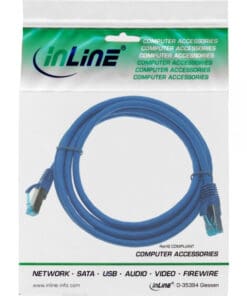 Alternative view of Patchkabel, S/FTP (PiMf), Cat.6A, 500MHz, halogenfrei, Kupfer, blau, 0,5m, blau
