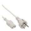 InLine® Netzkabel, Schutzkontakt gerade auf Kaltgerätestecker C13, 1,5m, grau, grau