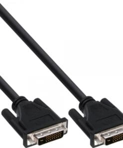 InLine® DVI-D Kabel, digital 24+1 Stecker / Stecker, Dual Link, 5m, schwarz