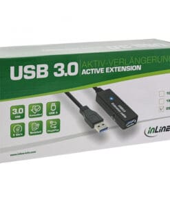 Alternative view of InLine® USB 3.0 Aktiv-Verlängerung, Stecker A an Buchse A, schwarz, 15m, schwarz
