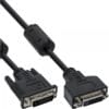 InLine® DVI-D, Dual Link 24+1 Stecker auf 24+1 Buchse, 2 Ferrite, 5m, schwarz InLine® DVI-D Kabel, digital 24+1 Stecker / Stecker, Dual Link, 2 Ferrite, 10m