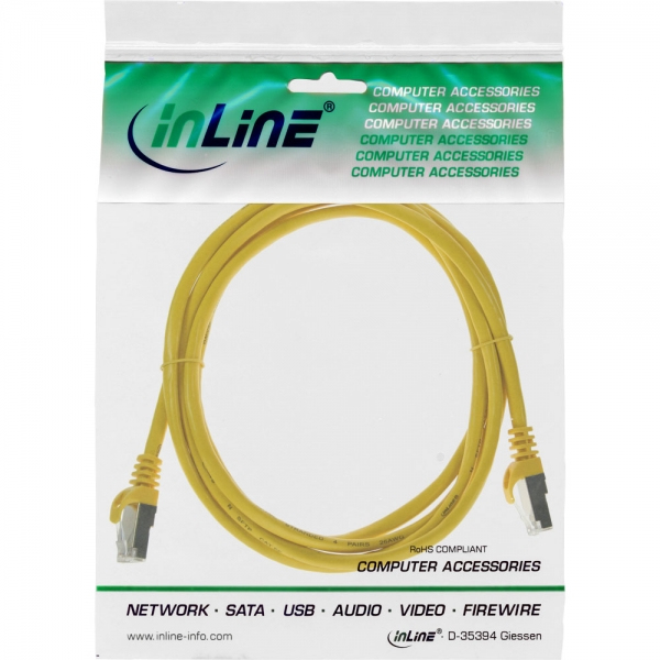 InLine® Patchkabel, SF/UTP, Cat.5e, gelb, 0,25m, gelb InLine® Patchkabel, SF/UTP, Cat.5e, gelb, 0,25m, gelb – Bild 2