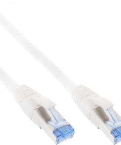 Patchkabel, S/FTP (PiMf), Cat.6A, 500MHz, halogenfrei, Kupfer, weiß, 10m, weiß