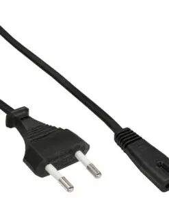 InLine® Netzkabel, Netzstecker auf Euro 8 C7 Stecker, 3m, schwarz
