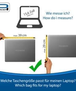 PEDEA Laptoptasche URBAN compact 39,6cm (15,6"), grau PEDEA Laptoptasche URBAN compact 39,6cm (15,6"), grau – Bild 3