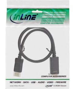 Alternative view of InLine® DisplayPort zu HDMI Konverter Kabel, 4K/60Hz schwarz, 1m, schwarz