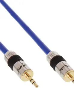 InLine® Klinken-Kabel PREMIUM, 3,5mm Stecker / Stecker, 10m, blau
