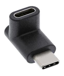 USB 3.1 Adapter, Typ C Stecker an C Buchse, oben/unten gewinkelt (Gen.2), schwarz