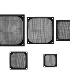 InLine® Lüftergitter, Aluminium Filter, 120x120mm, schwarz, schwarz