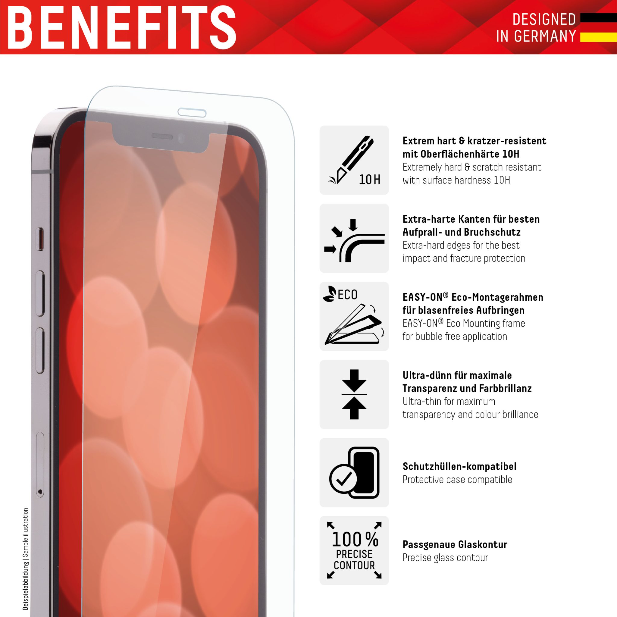 DISPLEX Panzerglas 10H für Apple iPhone 11, XR DISPLEX Panzerglas 10H für Apple iPhone 11, XR – Bild 2