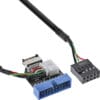 InLine® USB 3.1 zu 3.0 Adapter intern InLine® Slim Audio Kabel Klinke 3,5mm ST an 2x Cinch ST, 1m, Retail-Sonderedition
