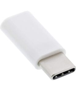 InLine® USB 2.0 Adapter, USB Typ-C Stecker auf Micro-USB Buchse, schwarz
