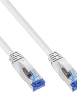 Patchkabel, S/FTP (PiMf), Cat.6A, 500MHz, halogenfrei, Kupfer, weiß, 20m, weiß