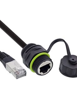 InLine® Patchkabelkupplung Cat.6A, IP68, RJ45 Buchse zu Stecker, 20cm