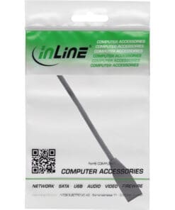 Alternative view of InLine® RJ45 Schnittstellenschutz Cat.6A S/FTP, RJ45 St./Bu., schwarz, 0,2m