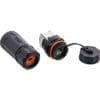 InLine® Patchkabelbuchse Set RJ45 Cat.6A, wasserdicht IP68, für industrielle Anwendungen, mit Staubkappe
