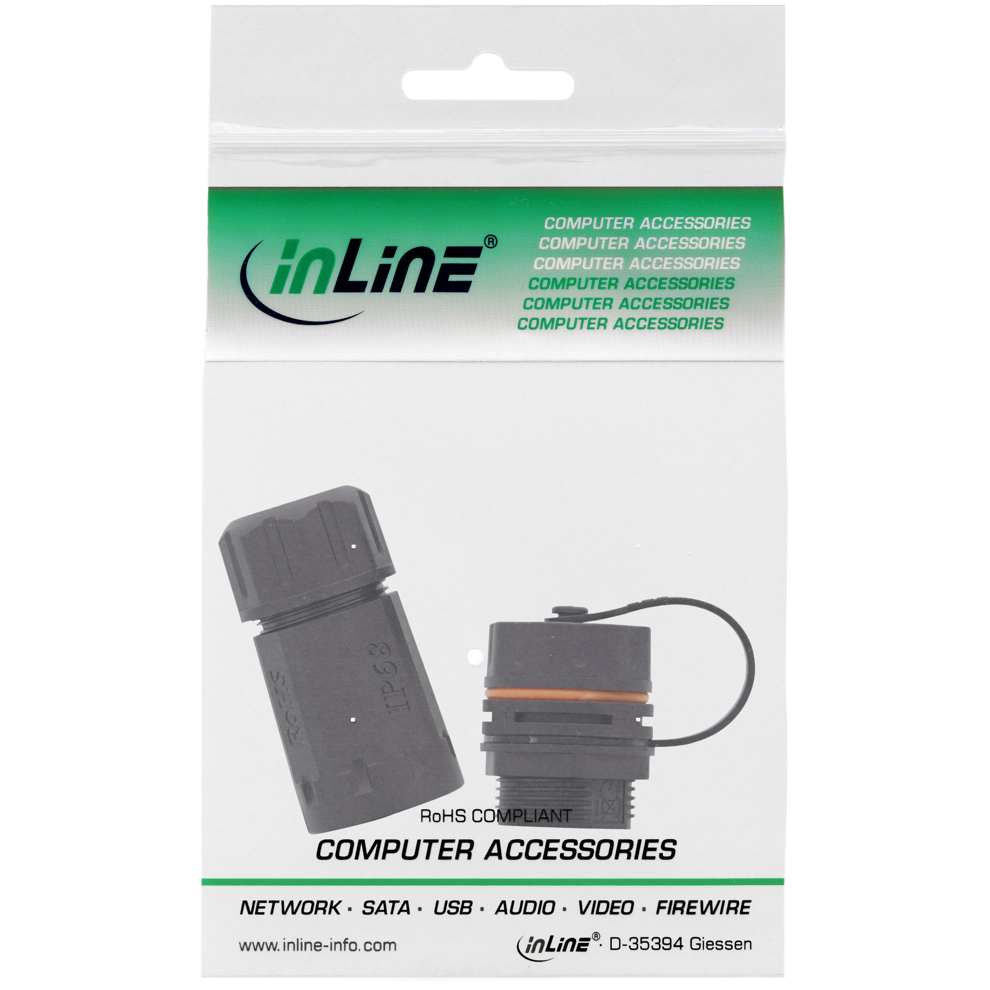 InLine® Patchkabelkupplung Set Cat.6A, wasserdicht IP68, Kupplung für industrielle Anwendungen, mit Staubkappe InLine® Patchkabelkupplung Set Cat.6A, wasserdicht IP68, Kupplung für industrielle Anwendungen, mit Staubkappe – Bild 3