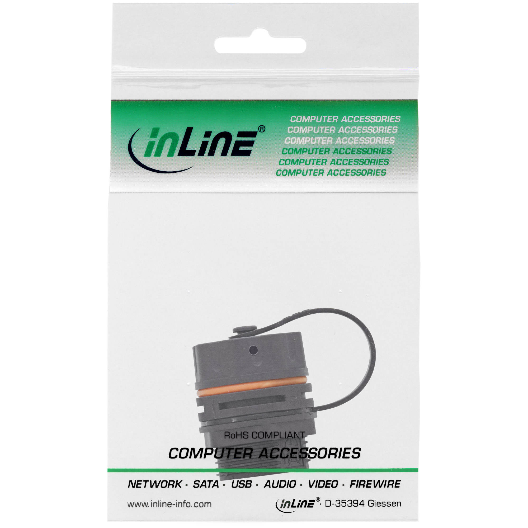 InLine® Patchkabelkupplung Cat.6A, wasserdicht IP68, Kupplung für industrielle Anwendungen, mit Staubkappe InLine® Patchkabelkupplung Cat.6A, wasserdicht IP68, Kupplung für industrielle Anwendungen, mit Staubkappe – Bild 3