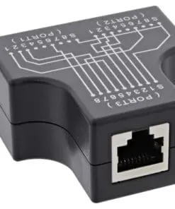Alternative view of InLine® Cat.5e STP T-Adapter (Port-Doppler), RJ45 Buchse an 2x RJ45 Buchse