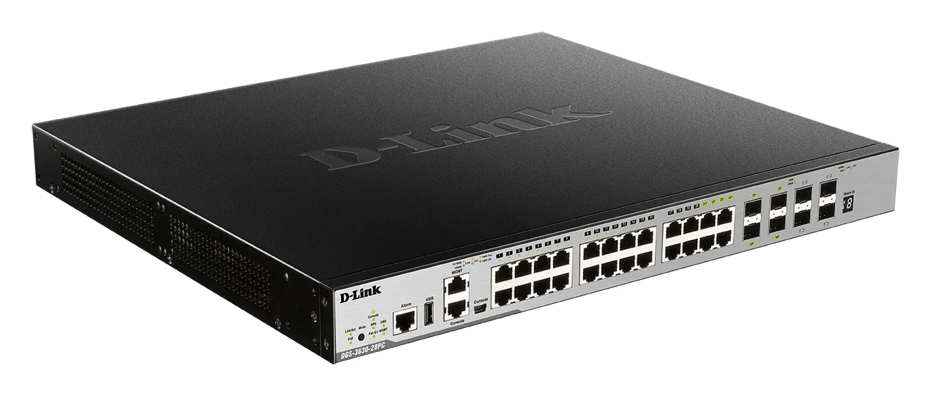 D-Link DGS-3630-28PC/SI 28-Port Layer 3 Gigabit PoE Stack D-Link DGS-3630-28PC/SI 28-Port Layer 3 Gigabit PoE Stack
