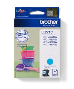 Brother Tintenpatrone LC-221C Cyan (ca. 260 Seiten)
