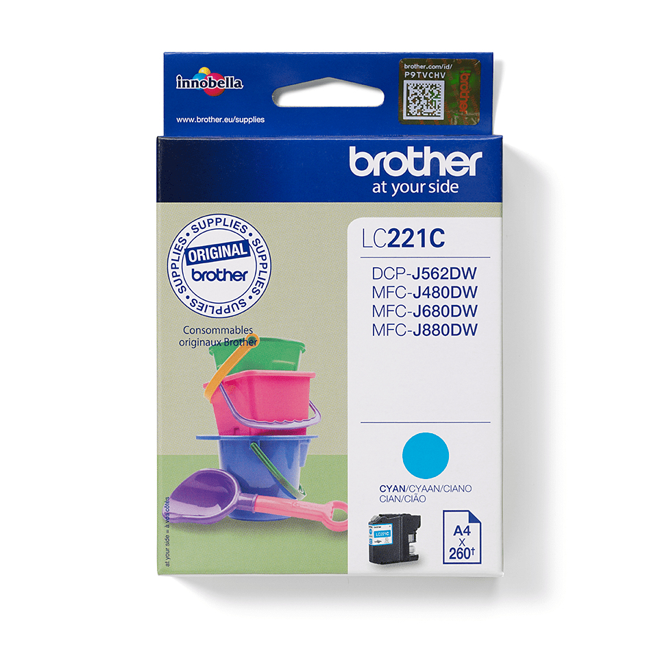 Brother Tintenpatrone LC-221C Cyan (ca. 260 Seiten) Brother Tintenpatrone LC-221C Cyan (ca. 260 Seiten)