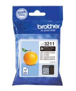 Brother Tintenpatrone LC-3211BK Schwarz (ca. 200 Seiten)