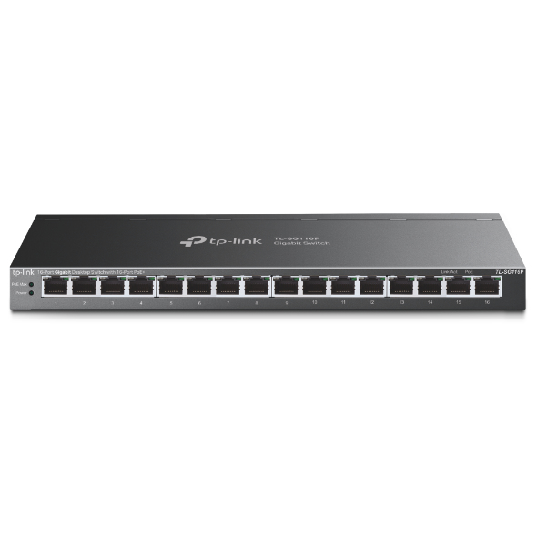 TP-Link TL-SG116P 16-Port Gigabit Desktop Switch 16x PoE+ TP-Link TL-SG116P 16-Port Gigabit Desktop Switch 16x PoE+