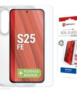DISPLEX Panzerglas 10H inklusive Handyhülle transparent für Samsung Galaxy S25 FE