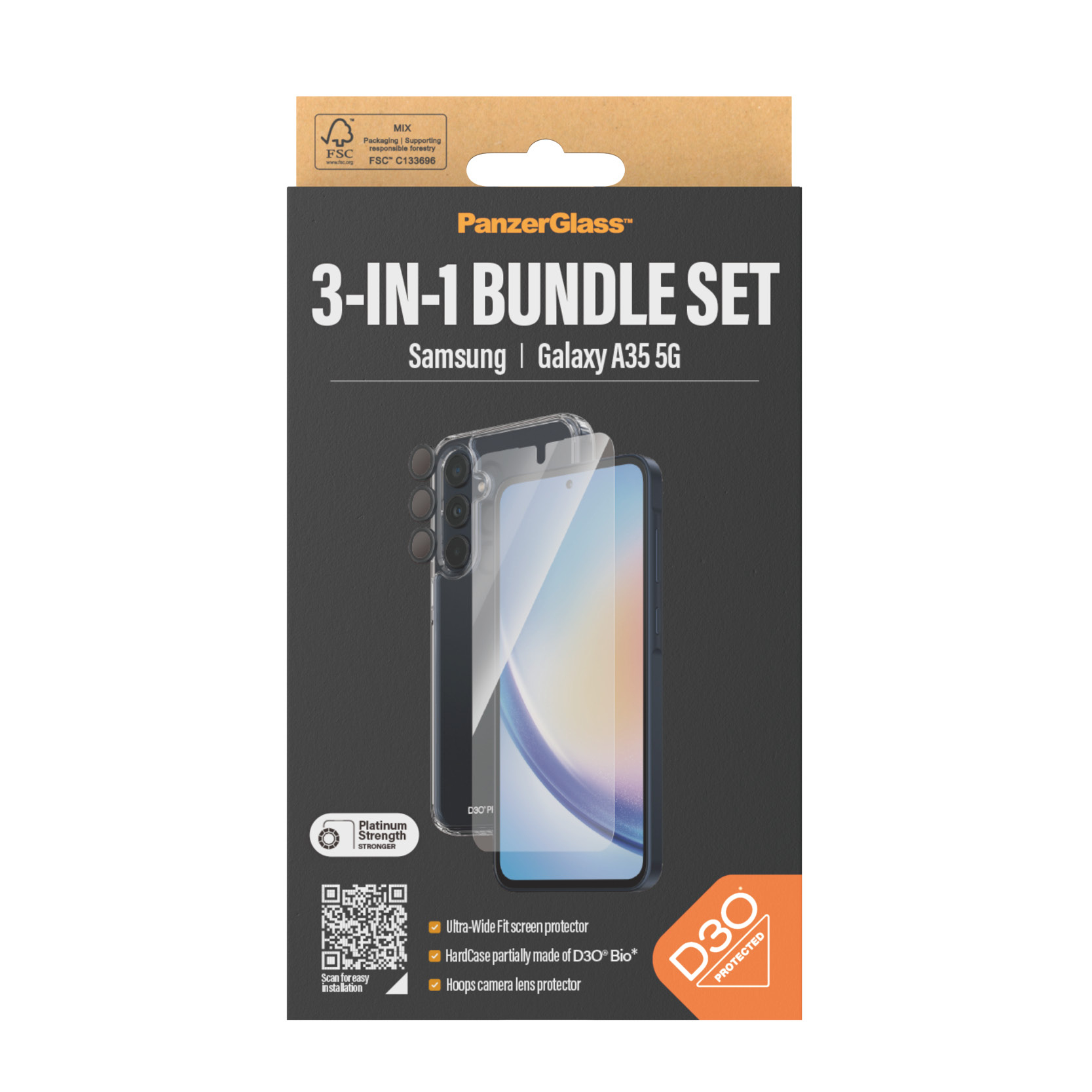PanzerGlass 3-in-1 Samsung Galaxy A35 5G, UWF PanzerGlass 3-in-1 Samsung Galaxy A35 5G, UWF – Bild 3