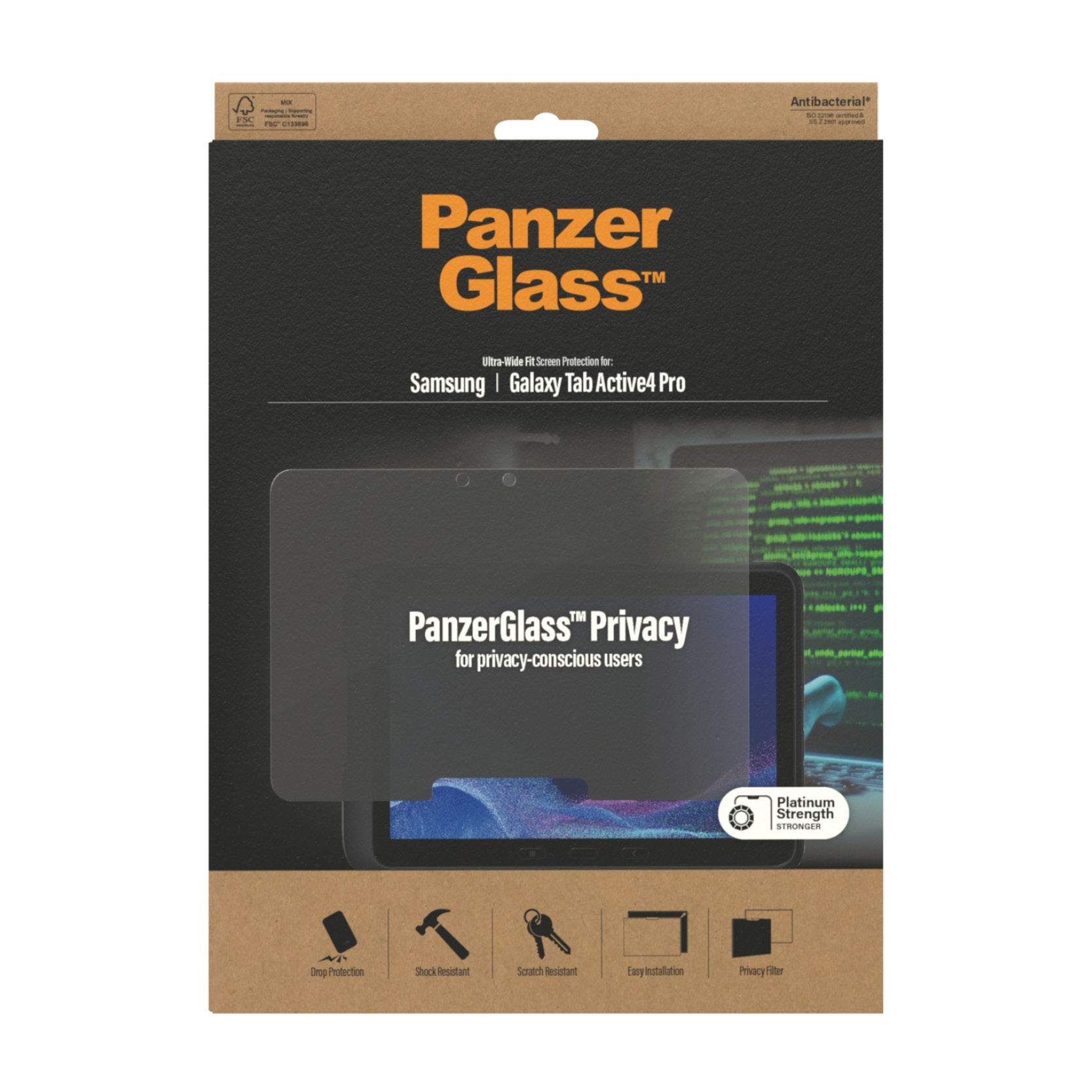 PanzerGlass Privacy Samsung Galaxy Tab Active Pro/Active 4 Pro PanzerGlass Privacy Samsung Galaxy Tab Active Pro/Active 4 Pro – Bild 3