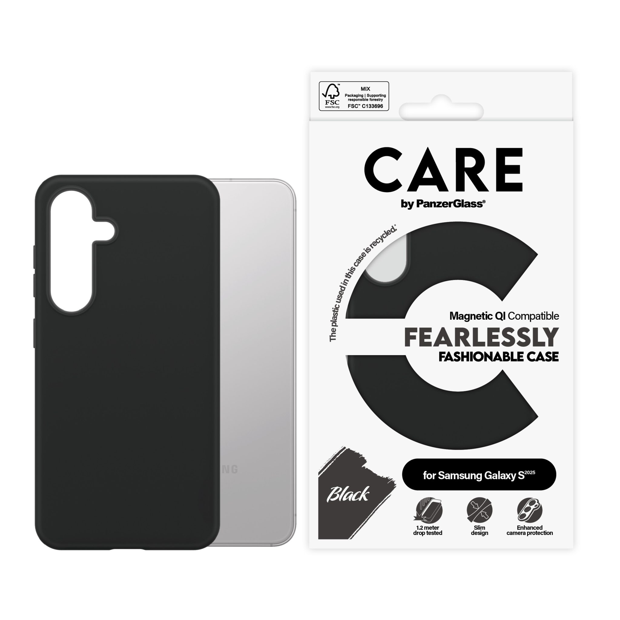 CARE Fashionable Case Black w. QI Compatible Galaxy S25 CARE Fashionable Case Black w. QI Compatible Galaxy S25 – Bild 2