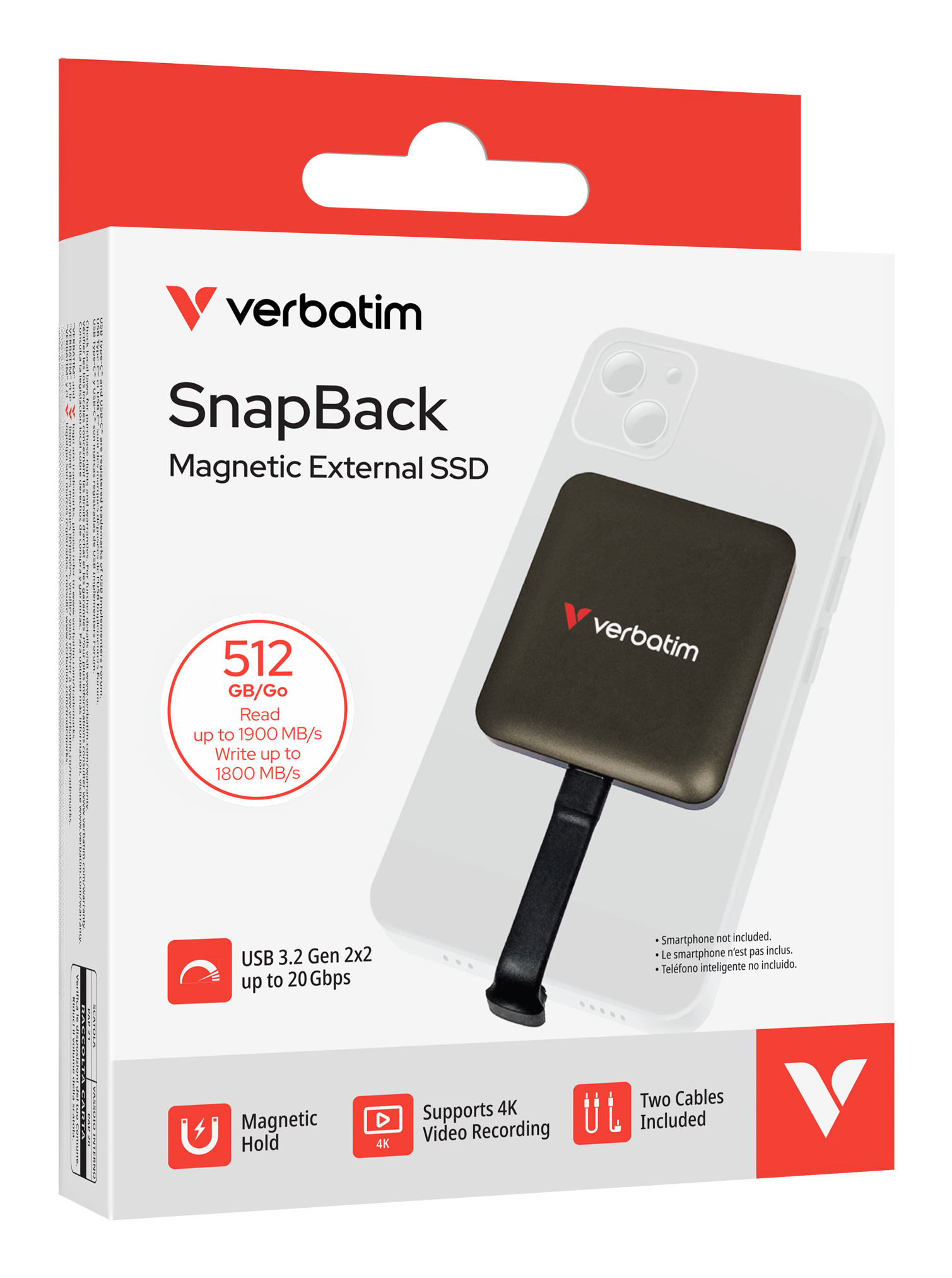 Verbatim SnapBack SSD 512 GB USB Typ-C USB 3.2 Gen 2x2 Schwarz Verbatim SnapBack SSD 512 GB USB Typ-C USB 3.2 Gen 2x2 Schwarz – Bild 6