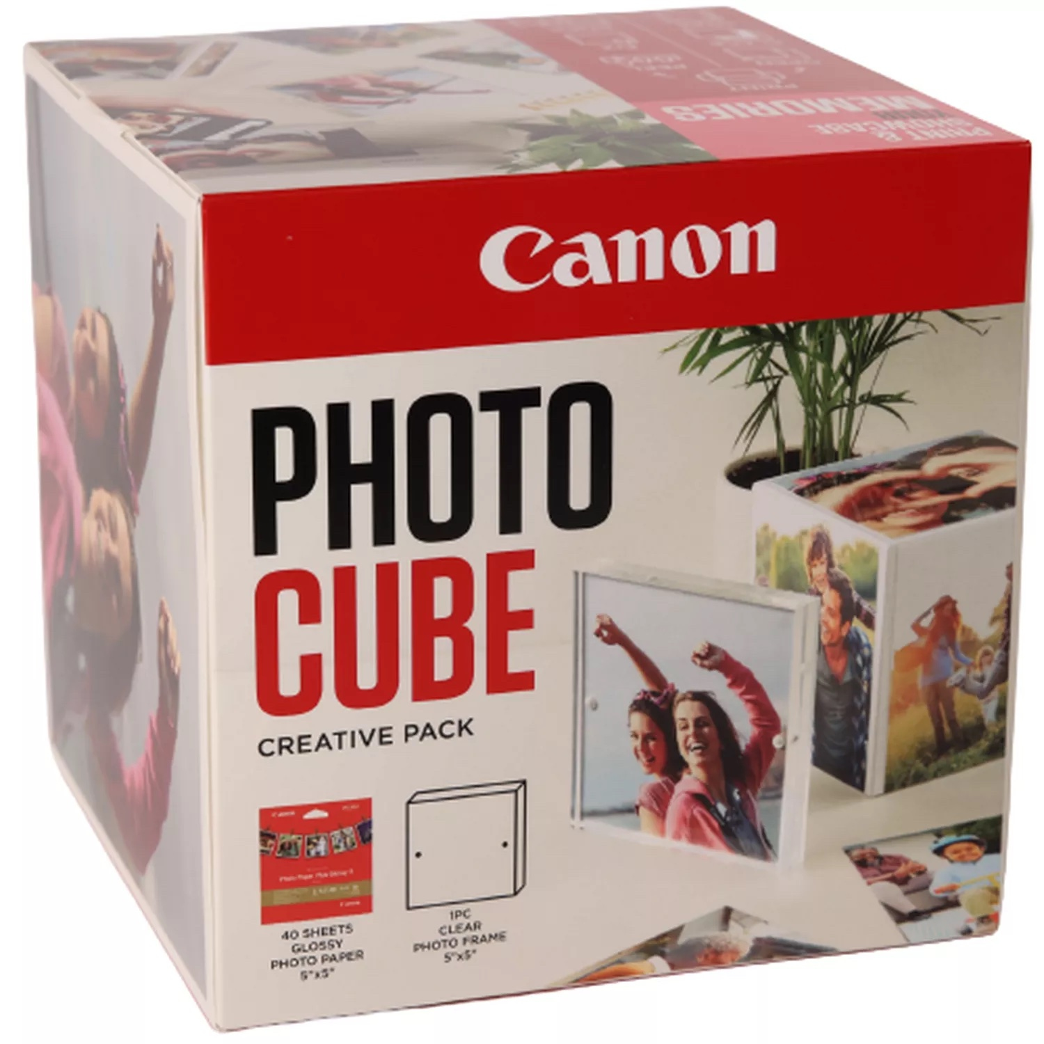 CANON Plus Fotopapier 13x13cm 40Blatt pink weiss glänzend CANON Plus Fotopapier 13x13cm 40Blatt pink weiss glänzend