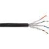 Außen Cat.7a, S/FTP (PiMF) 4x2x0,58 AWG23 Kupfer, 1200MHz, PE-Mantel 300m