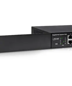 PoE+ Gigabit Netzwerk Injektor Hub 8 Port (8x PoE+)1GBit/s19" (Winkel enthalten) – Bild 2