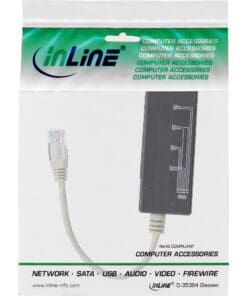 Alternative view of InLine® 4-fach Telefon Port Splitter, RJ45 Stecker an 4x RJ45 Buchse, 0,15m, silber
