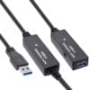 InLine® USB 3.0 Aktiv-Verlängerung, Stecker A an Buchse A, schwarz, 20m, schwarz