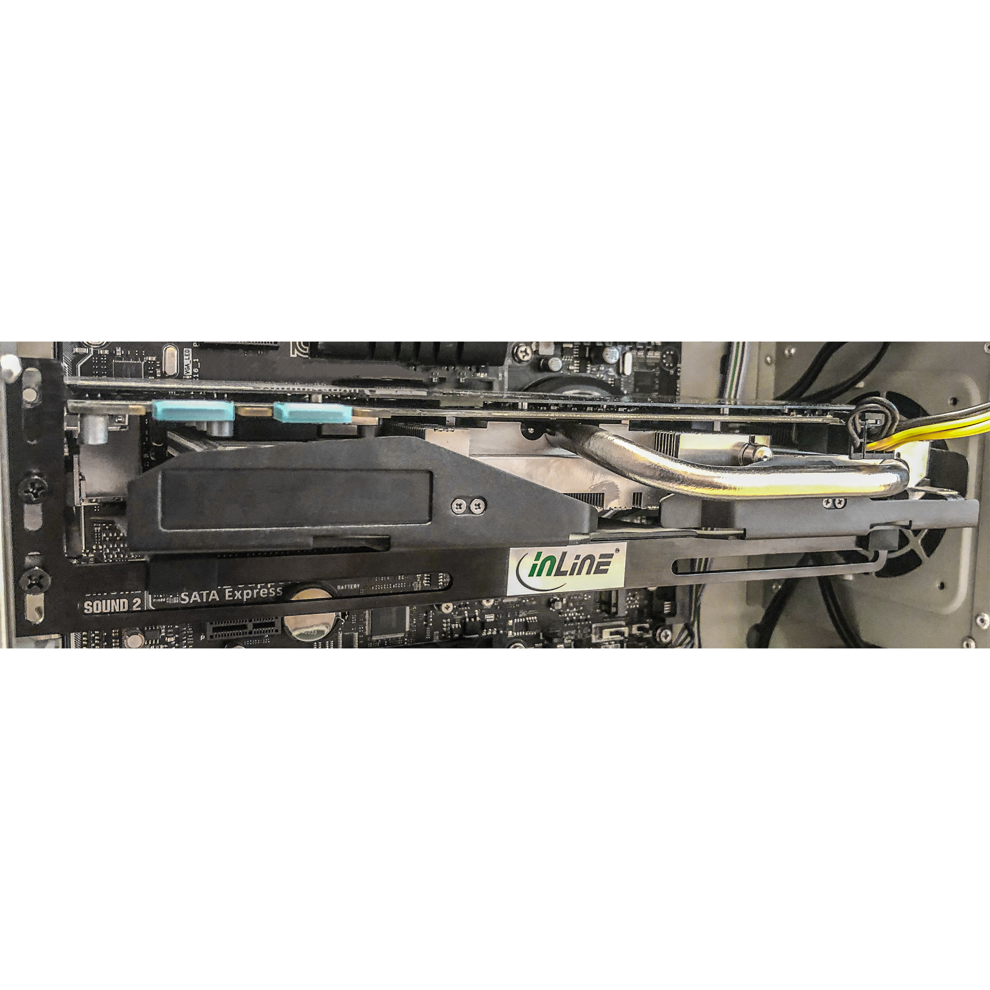 InLine® Halterung für Grafikkarte, PCI Slotblech Montage, schwarz, schwarz InLine® Halterung für Grafikkarte, PCI Slotblech Montage, schwarz, schwarz – Bild 3