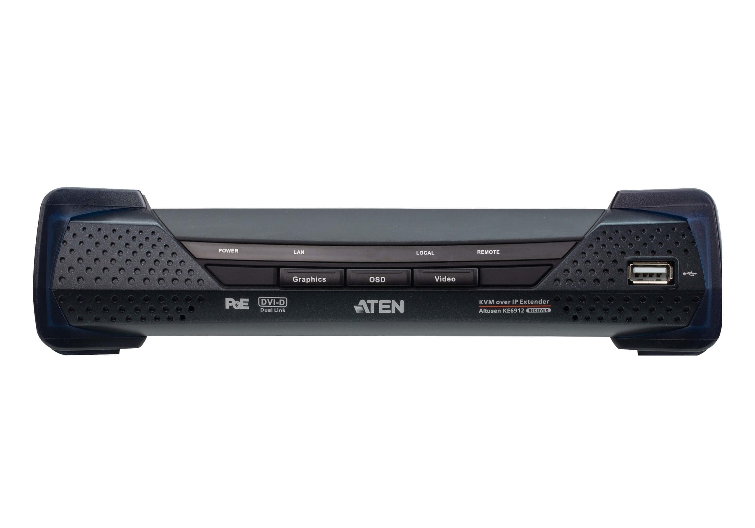 ATEN KE6912R 2K DVI-D Dual Link KVM over IP Empfänger mit PoE ATEN KE6912R 2K DVI-D Dual Link KVM over IP Empfänger mit PoE – Bild 2