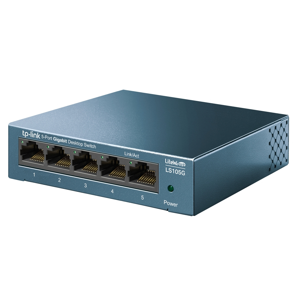 TP-Link LS105G LiteWave 5-Port Gigabit Desktop Switch TP-Link LS105G LiteWave 5-Port Gigabit Desktop Switch – Bild 2
