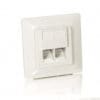 equip - Ausgang - RJ-45 X 2 - Pure White, RAL 9010