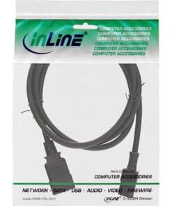 Alternative view of InLine® Netz Adapterkabel, IEC-60320 C20 auf C13, 3x1,5mm², max. 10A, schwarz, 0,5m