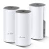 TP-Link Deco E4 (3er-Pack) AC1200 Whole-Home Mesh Wi-Fi System Mit WLAN-Abdeckung bis zu 260m² werden die schwachen Signalbereiche durch diese WLAN-Heimnetz-Komplettlösung Deco E4 komplett beseitigt. Keine lästige Suche mehr nach einer stabilen Verbindung. Für eine größere Abdeckung brauchen Sie einfach nur weitere Deco-Einheiten hinzufügen.<br>Die Deco-Einheiten arbeiten zusammen, um ein einheitliches WLAN-Netzwerk zu bilden. Ihr Telefon oder Tablet verbindet sich immer automatisch mit der Deco-Einheit, welche Ihnen die höchste Geschwindigkeit bietet, während Sie sich durch Ihr Zuhause bewegen.